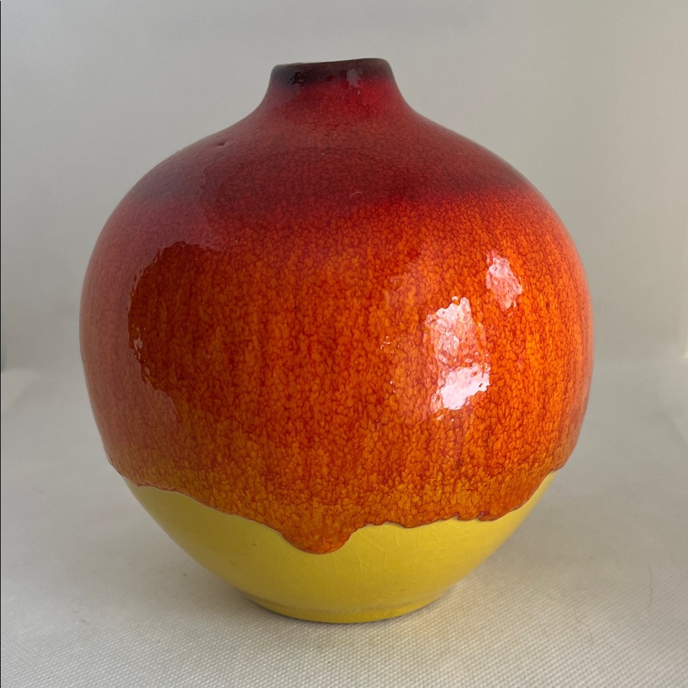 Crate and Barrel Sunset Gradient Ceramic Vases Set of 3 - Picture 8 of 9